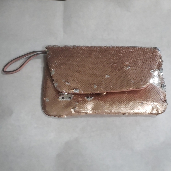 Two-Way Sequin Flap Clutch - A New Day™ Rose/Silve - Picture 3 of 8